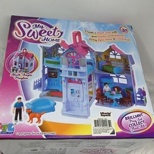 Liberty Imports My Sweet Home Fold and Go Pretend Play Mini Dollhouse